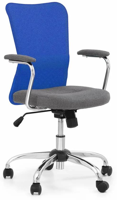 Halmar Detská sieťovaná stolička Andy, sivá/modrá