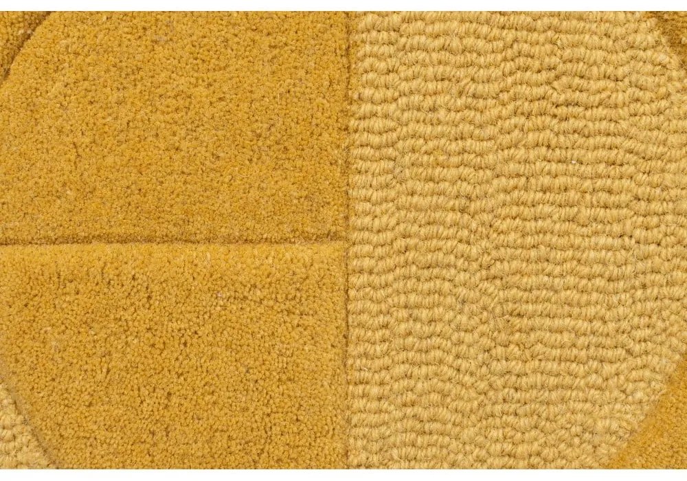 Žltý koberec z vlny Flair Rugs Gigi, 120 × 170 cm