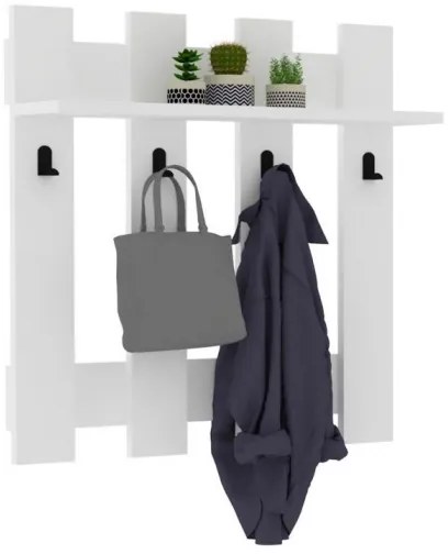 Nástenný vešiak CARINA 70x70 cm biela