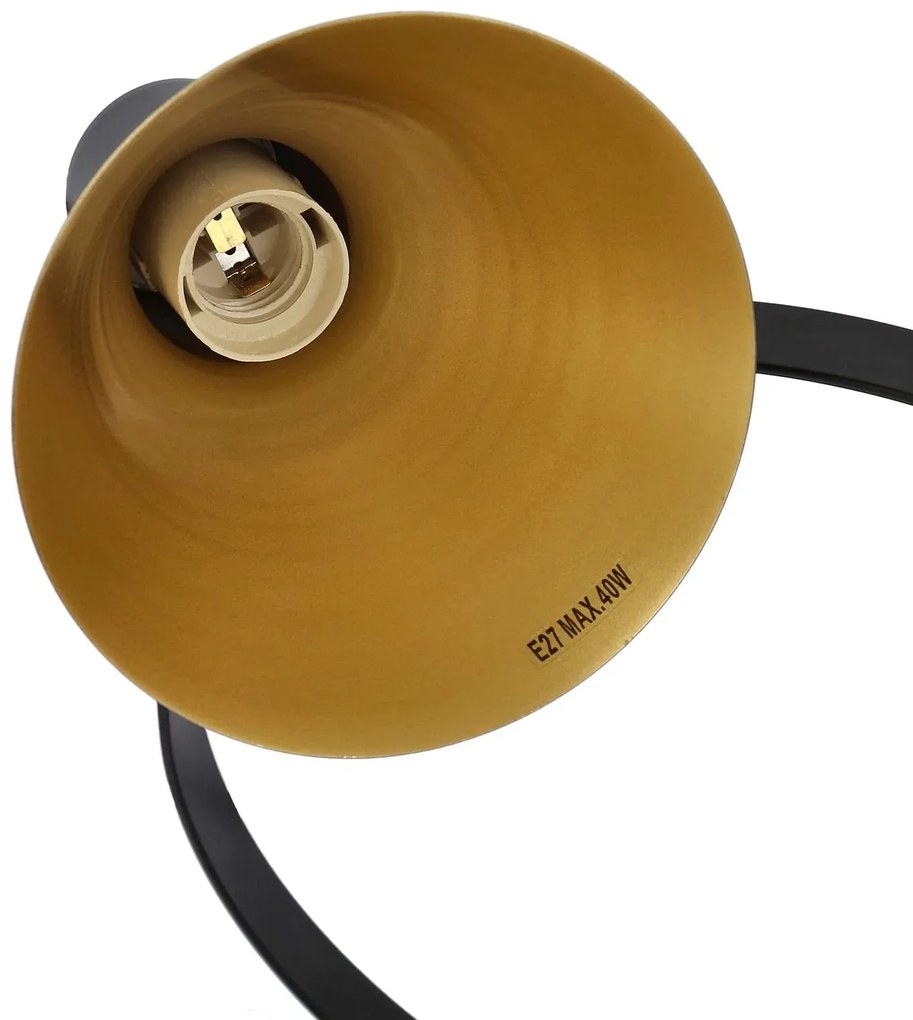 Candellux Čierno-zlatý závesný luster More pre žiarovku 7x E27 37-71170