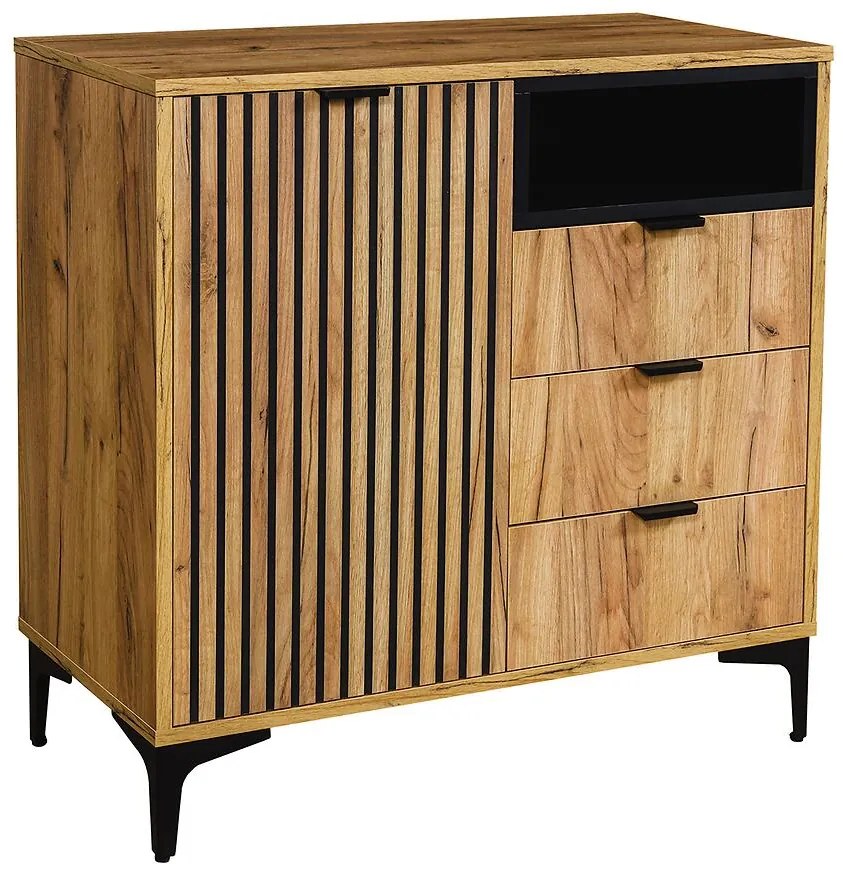 Komoda Margo 1D3S craft zlatá