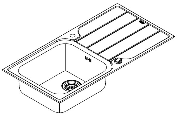 GROHE 31563SD1 - Drez K500 1000 × 500 mm nerezová oceľ
