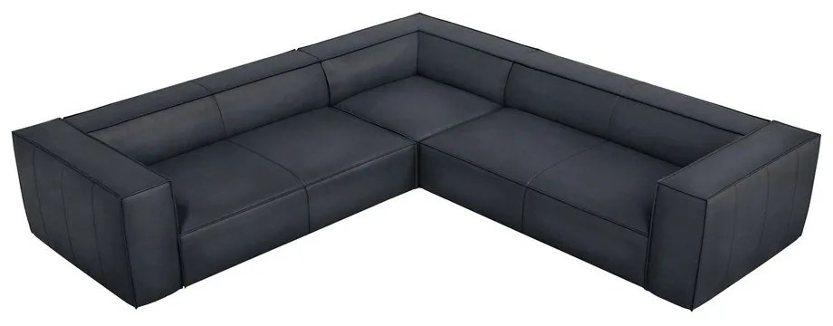 Tmavomodrá kožená rohová pohovka (variabilná) Madame – Windsor & Co Sofas