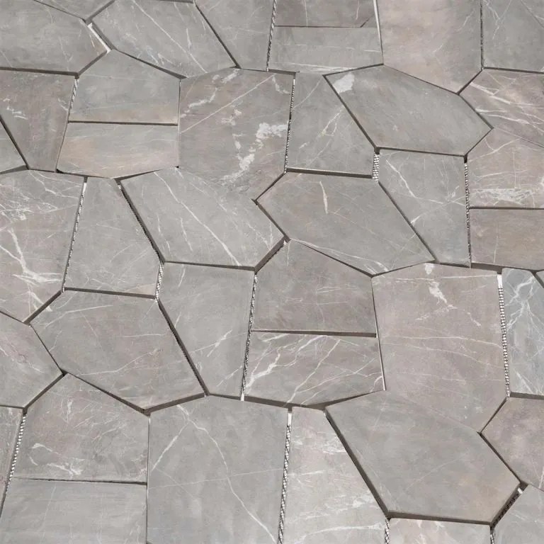 Kamenná dlažba Montago, polygonálna, sivá, antracitová, 9 ks