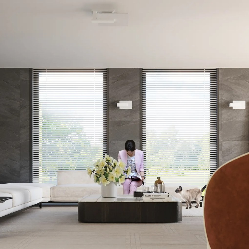 Nástenné svietidlo Lappo, 1x mliečne sklenené tienidlo, drevo v bielej farbe