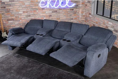 Sedacia súprava Relax 42814 Hollywood 3-sedenie Tmavošedá látka - Komfort-nábytok