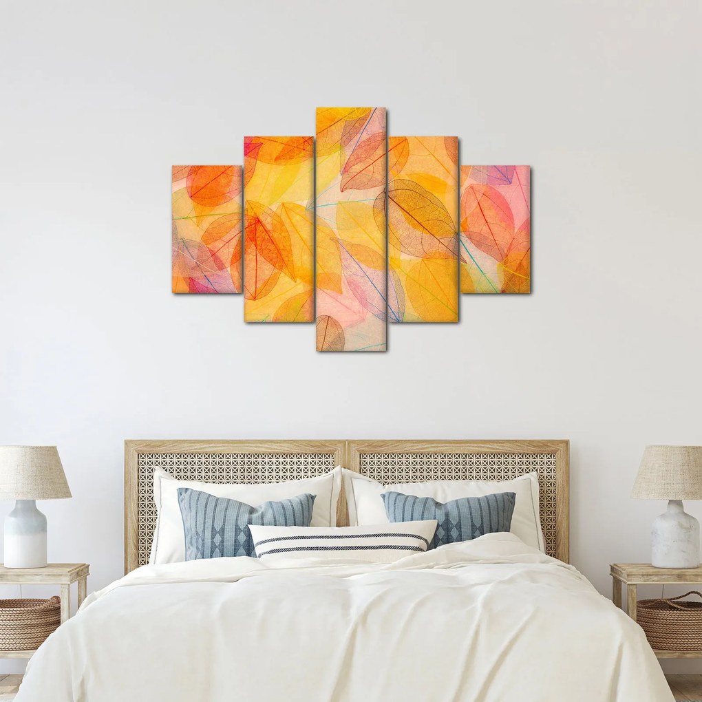 Obraz - Pozadie z jesenného lístia (150x105 cm)