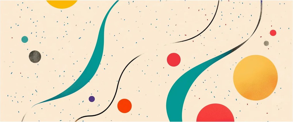 Obraz - Minimalistická farebná ilustrácia (120x50 cm)
