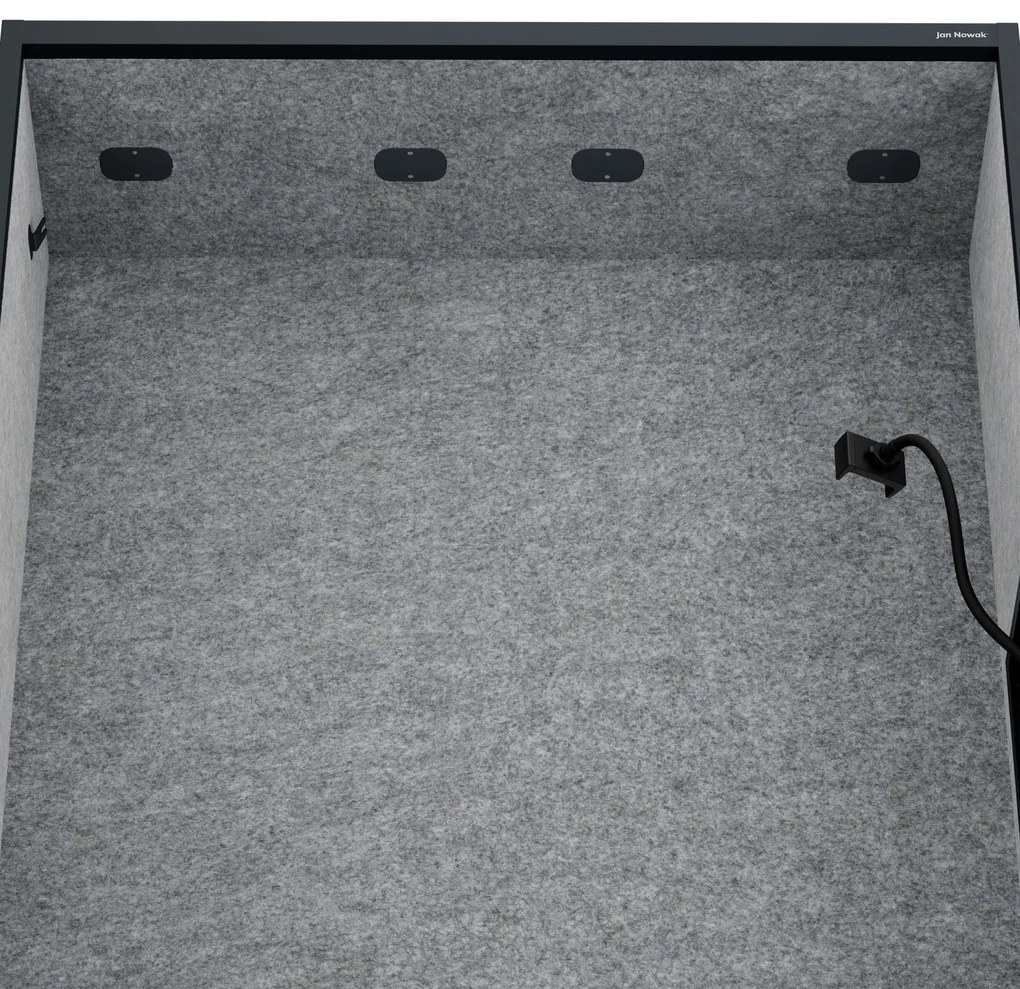 Sally 1150mm korpus Antracytowy - siedzisko Szary