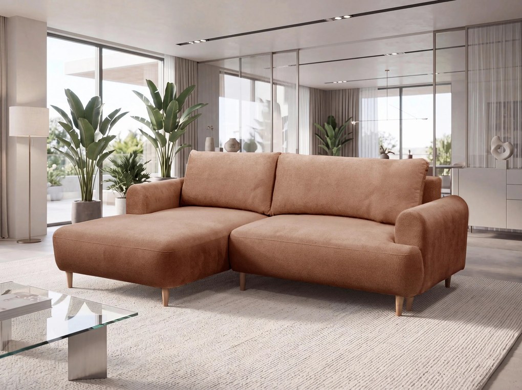 XXXLutz ROHOVÁ SEDAČKA, textil, medená MID.YOU - Sedačky - 000084003705