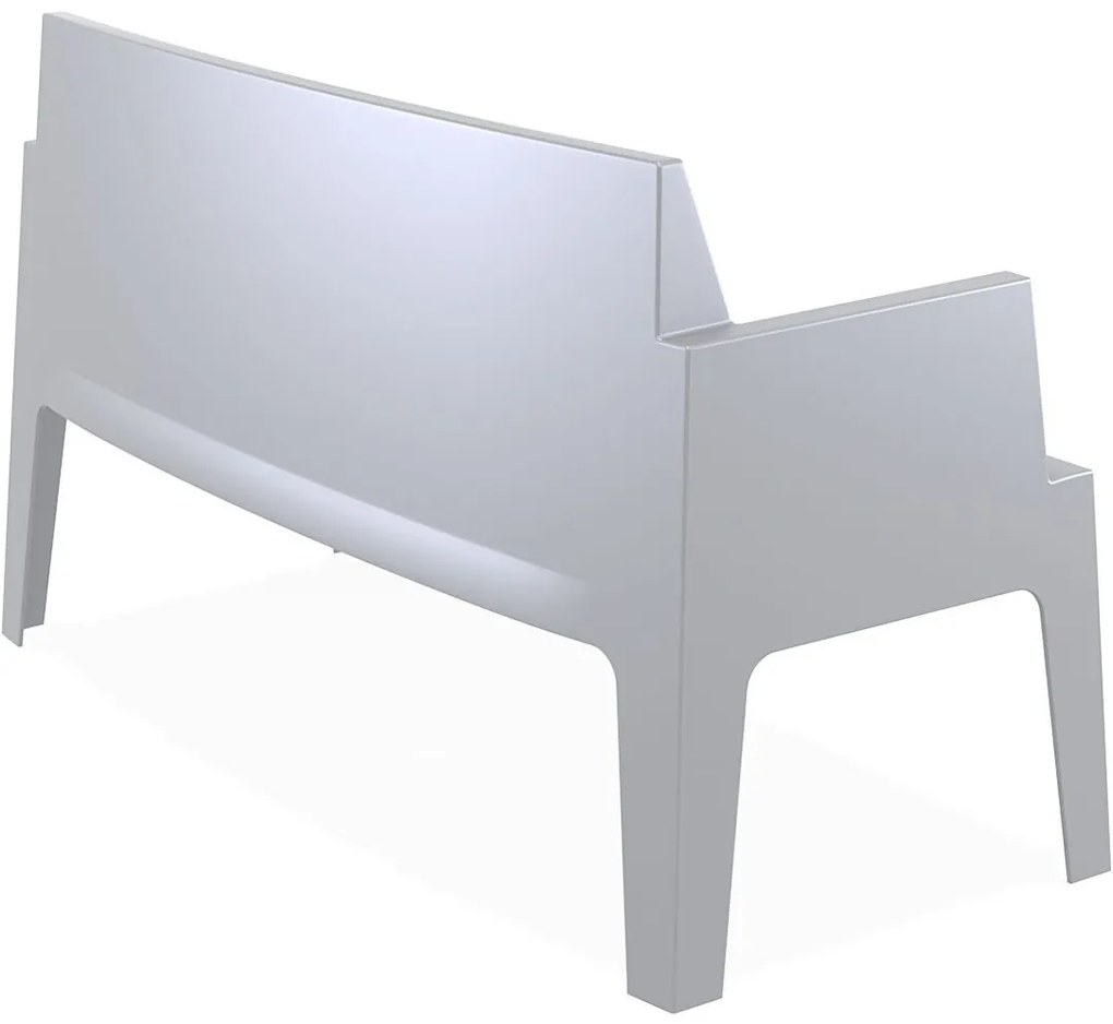 BOX SOFA záhradná lavica s podrúčkami black