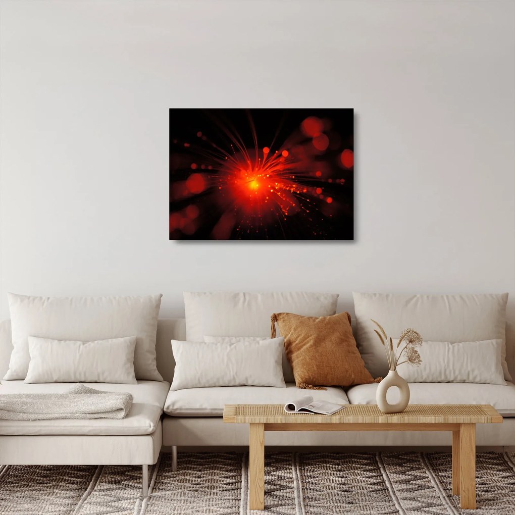 Sklenený obraz iskrenie abstrakcie (70x50 cm)