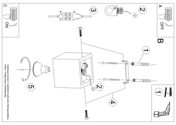 Sollux SL.0493 - Bodové svietidlo QUAD 1xGU10/10W/230V drevo
