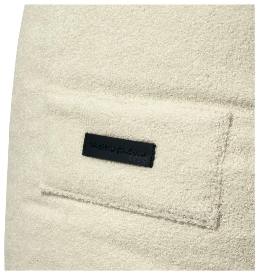 Svetlosivý sedací vak z textílie buklé Snug 100 – SLOWDOWN