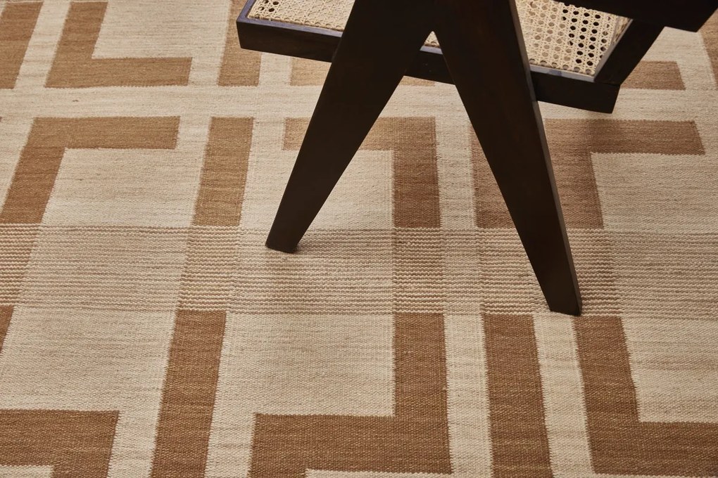 Ručne viazaný kusový koberec Leonidas DESP P124 Beige Mix, 80x150, béžová, hnedá, chodba / predsieň, Diamond Carpets India