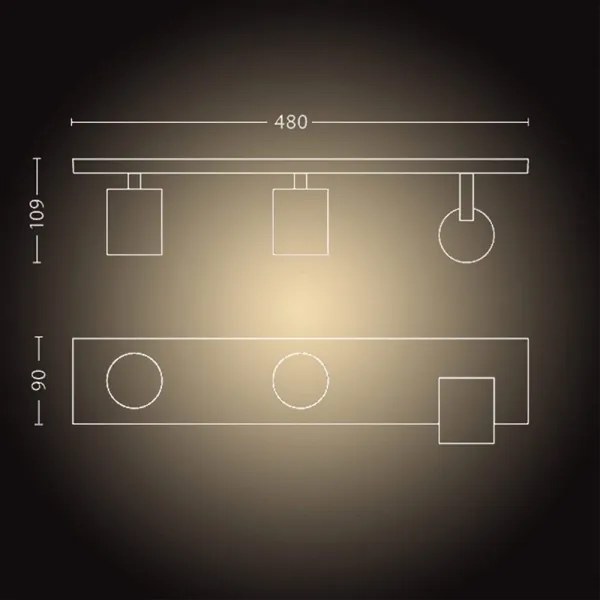 Philips - LED Stmievateľné bodové svietidlo Hue RUNNER 3xGU10/4,2W/230V + DO biela