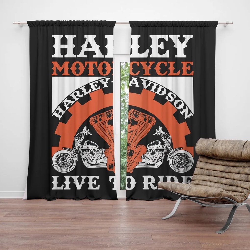 Sablio Záves Harley-Davidson Live to ride: 2ks 140x250cm