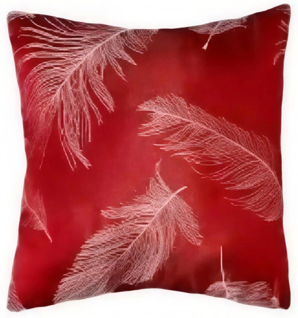 Dekoračná obliečka 45x45cm Pierka červené TiaHome