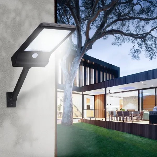 Aigostar - SADA 2× LED solárna lampa so senzorom. LED/3W/3,7V 3000/4000/5000K + s diaľkovým ovládačom