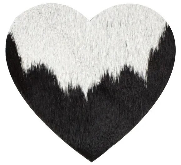 Podtácek Love z hovädzej kože Black - 14 * 14 * 0,3 cm