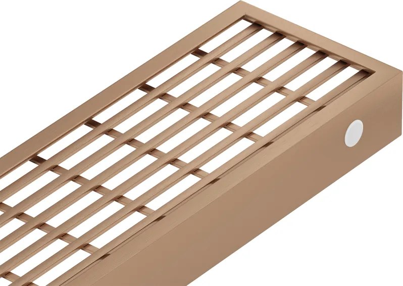 Mexen Flat, lineárny podlahový žľab 70 cm, medená matná, 1C33070
