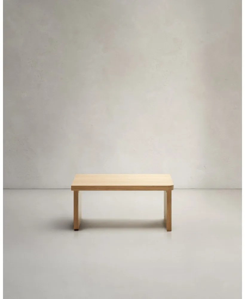 Konferenčný stolík v dekore duba v prírodnej farbe 89x62 cm Oaq – Kave Home