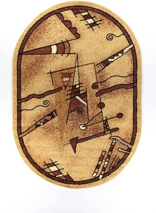 TA Koberec 7025B JEDNODUCHÝ SVETLÝ BÉŽOVÝ ATLAS PP OV Rozmer: 180x250 cm