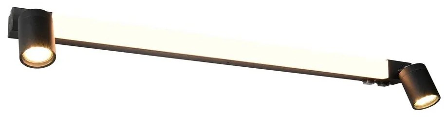 Matne čierne LED nástenné svietidlo Enrico – Trio