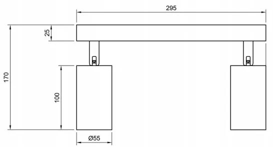 Bodové svietidlo 2xGU10/35W/230V čierna