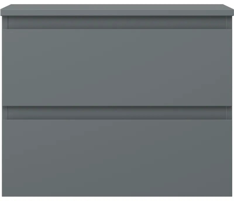 Mexen Orio, kúpeľňová skrinka 60 cm s hornou doskou, 2 zásuvky, grafitová matná, 91A10-06047-2-BFFC66