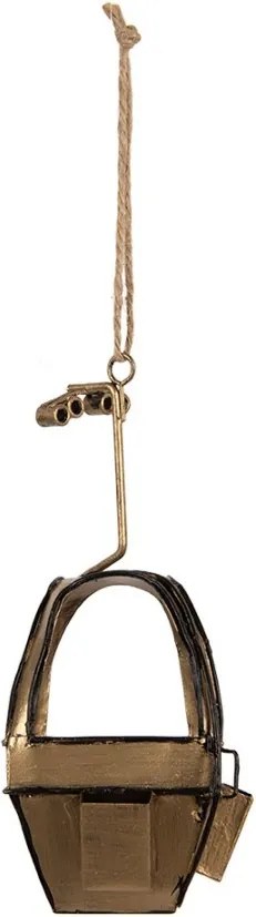 Vianočná ozdoba retro kabínka lanovky - 7*7*17 cm