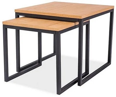 Konferenčný stolík Largo Duo, dub / čierna