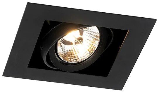 Sada 6 moderných zapustených bodových svetiel čierna nastaviteľná - Oneon 70