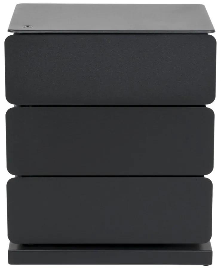 Čierna kovová komoda 37x54,5 cm Joey – Spinder Design