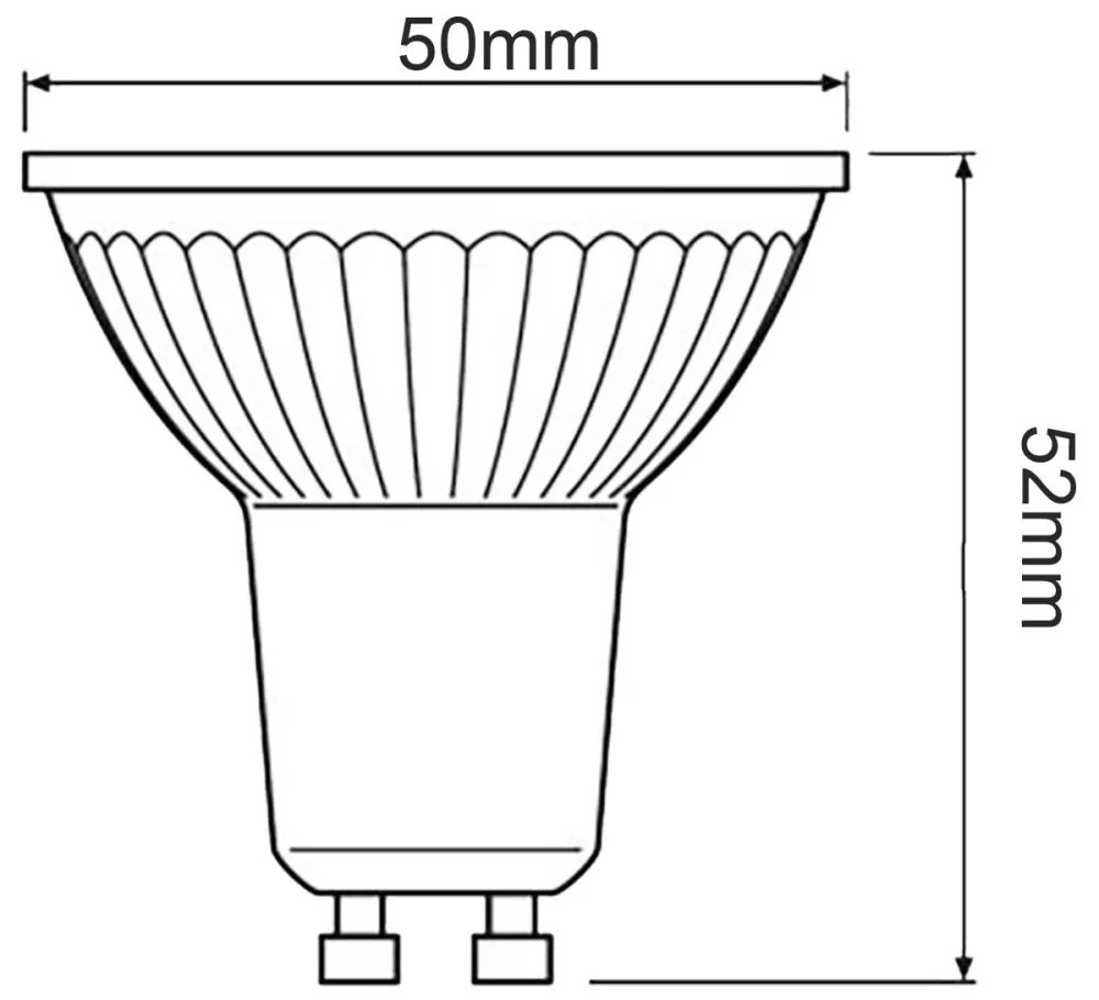 LED žiarovka GU10 4,5W = 50W 350lm 4000lm Neutrálna 36° stmievateľná Osram Parathom