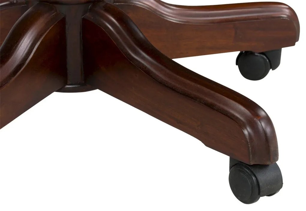 furniture-nabytek.cz - Masívne kancelárske kreslo Cambridge II z mahagónu, lakované, hnedé