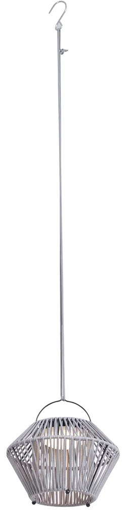 Bohemian stolná lampa sivá vrátane LED 3-stupňové stmievanie IP54 solárne nabíjanie - Duco