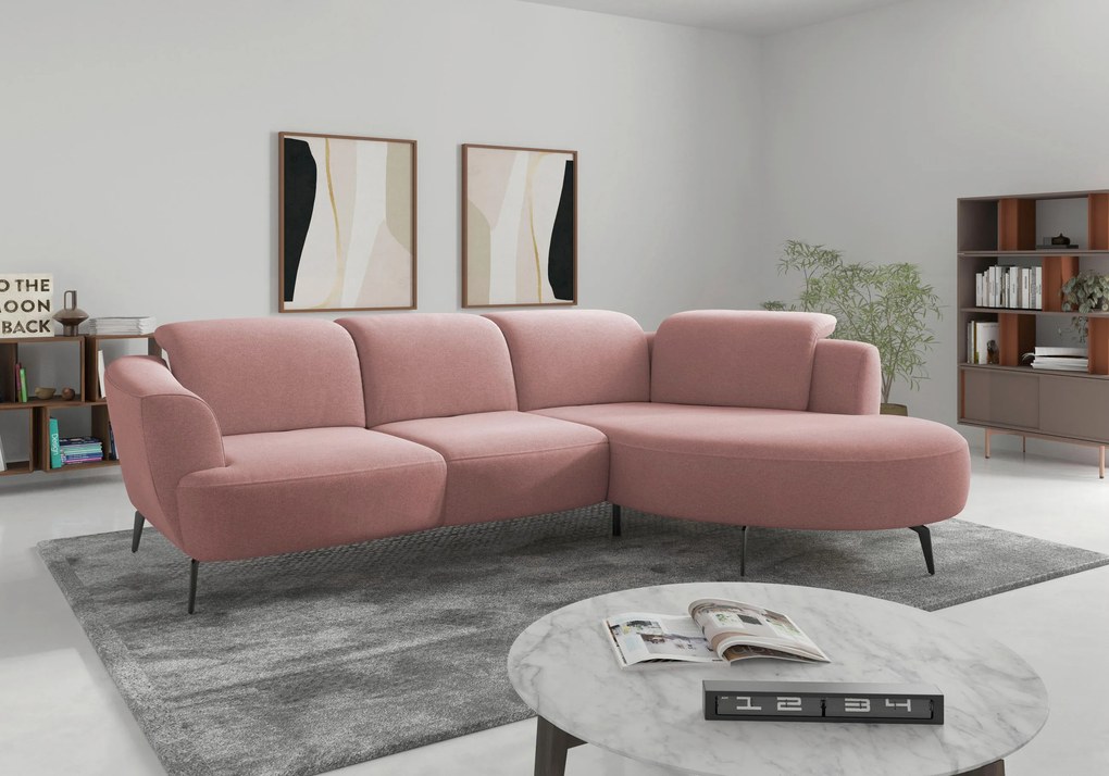 XXXLutz ROHOVÁ SEDAČKA, textil, staroružová Sit & More - Sedačky - 000144018521