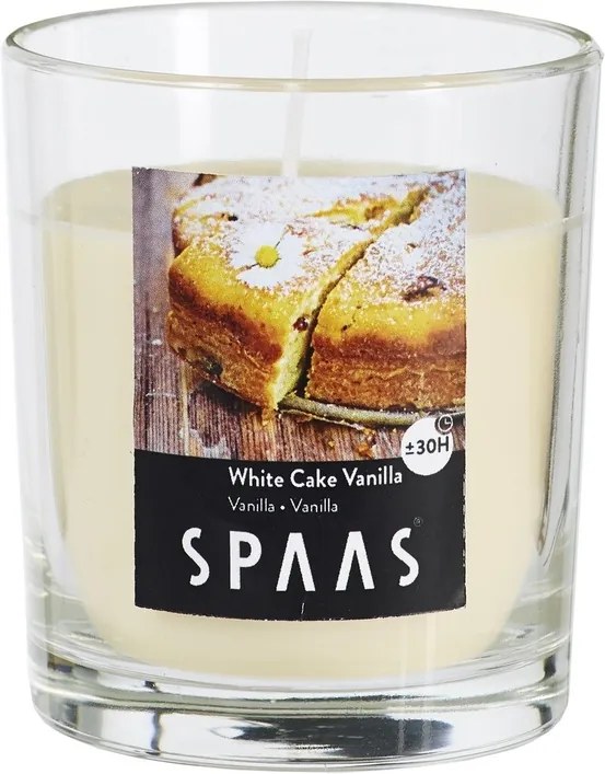 SPAAS Vonná sviečka v skle White Cake Vanilla, 7 cm