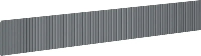 Mexen Mexen, Rýhované čelo pre korpus kúpeľňovej skrinky 120 x 20 cm, grafitová matná, 91A20-1200-235-1-66