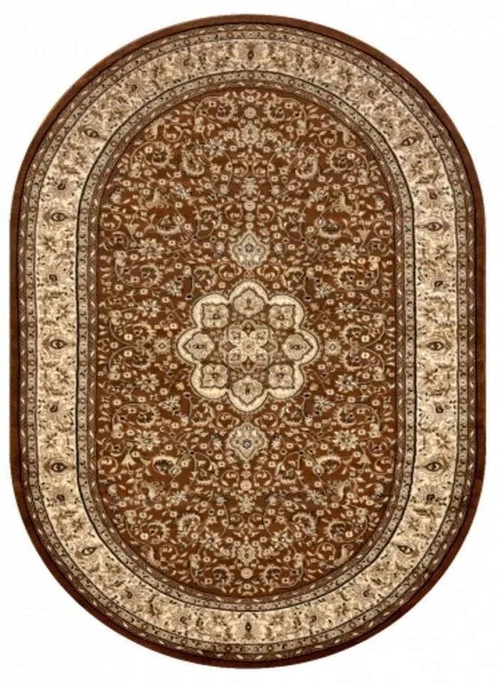 Kusový koberec Agas hnedý ovál, Velikosti 100x180cm