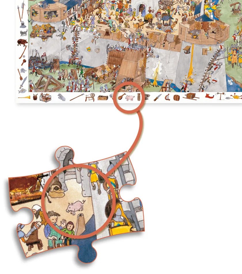 Puzzle - Opevnený hrad - 100 ks