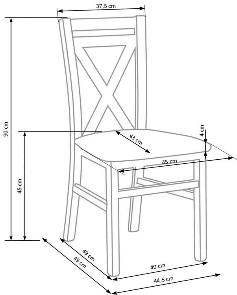 Jedálenská stolička Dariusz 2 - biela / jelša