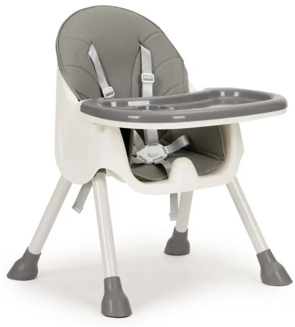 ECOTOYS Detská jedálenská stolička 2v1 Grey