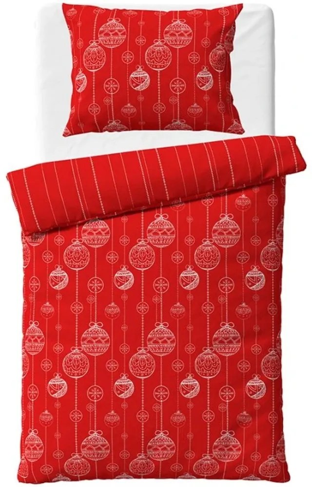 Bavlnené posteľné obliečky - motív Vianočné banky - 100% bavlna - 70 x 90 cm + 140 x 200 cm