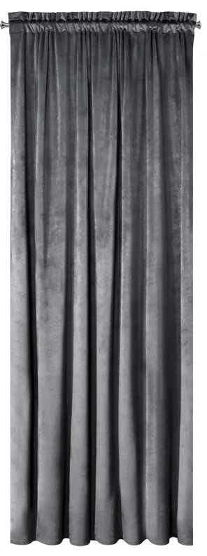 Dekorstudio Zamatový záves MELANIE 140x270cm grafitový
