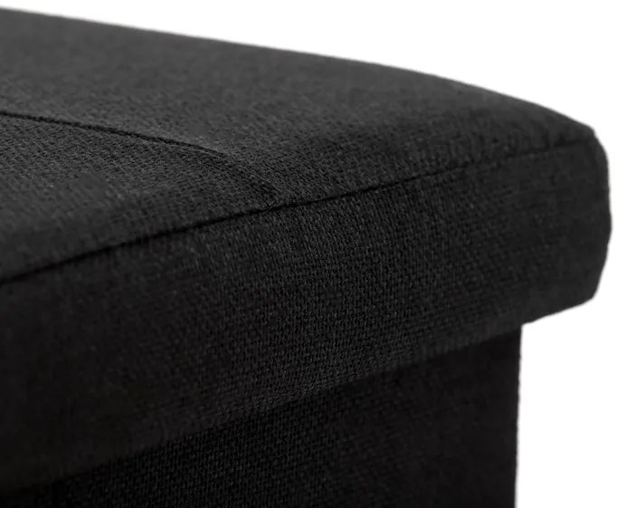 Autronic BONTEC Taburet s úložným priestorom, čierna, látka, TAB-462 BK2 Farba: Šedá