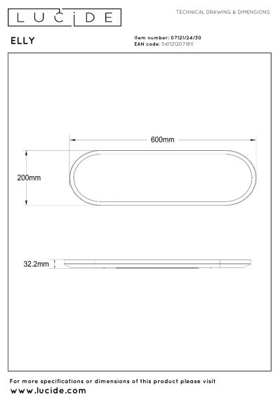 Lucide 07121/24/30 - LED stmievateľné stropné svietidlo ELLY 24W/230V 2700/3300/4000K