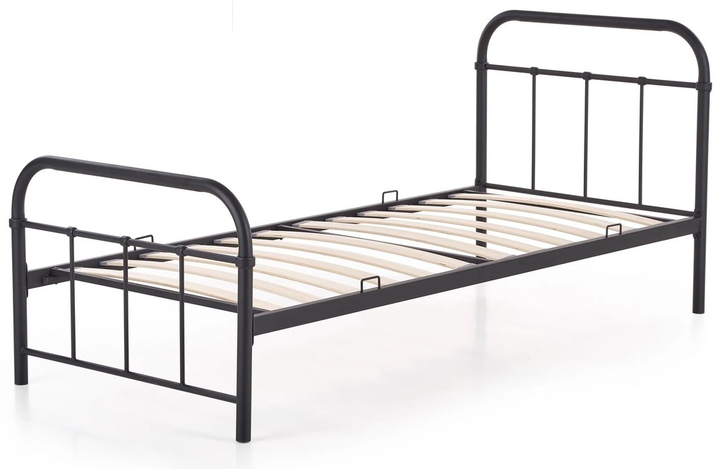 Jednolôžková posteľ 90 cm Lashell 90 (bez matraca) (čierna). Akcia -6%. Vlastná spoľahlivá doprava až k Vám domov. 1039454