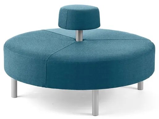 Otoman DOT okrúhly, Ø 1300 mm, látka Medley, ocean blue